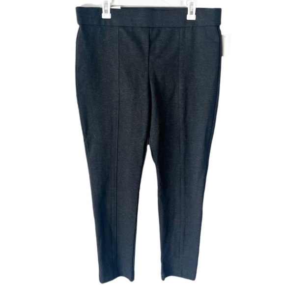 Anne Klein Pants Women's XL Tummy Control Ponte Charcoal Gray NWT - Picture 1 of 8